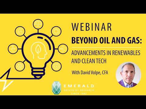 WEBINAR: Past Oil and Gasoline – Developments in Renewables and Blank Tech