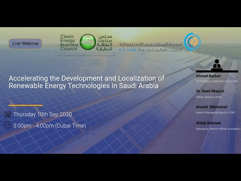 Accelerating the Building and Localization of Renewable Power Applied sciences in Saudi Arabia