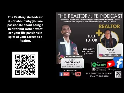 S03 E12 Particular Visitor Realtor + Tech Tutor, J. Joseph on The Realtor Lifestyles Podcast