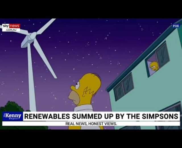 Simpsons clip ‘brilliantly’ sums up the ‘renewable power catch 22 situation’