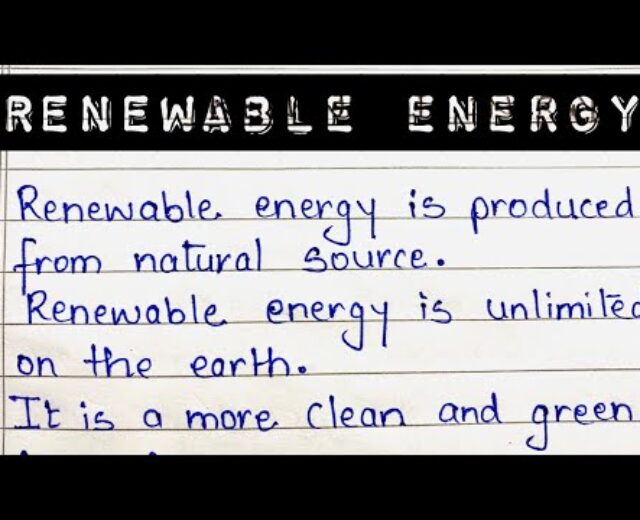10 Traces on Renewable Power in English || Essay on Renewable Power || Finding out Trail ||
