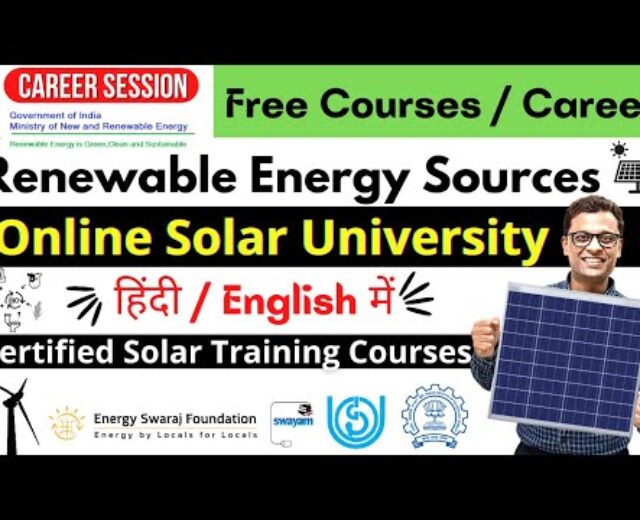 On-line College Loose Path & Occupation in Renewable Power #freecourses #certificate #sun