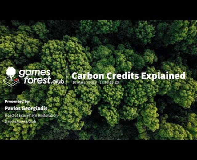 Webinar – Carbon Credit Defined with Pavlos Georgiadis, Head of Ecosystem Recovery at GF.C