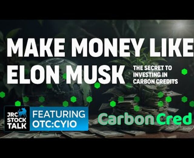 Get started Making an investment in Carbon Credit – JRC Inventory Communicate with Cyios corp. OTC:CYIO carboncred.io