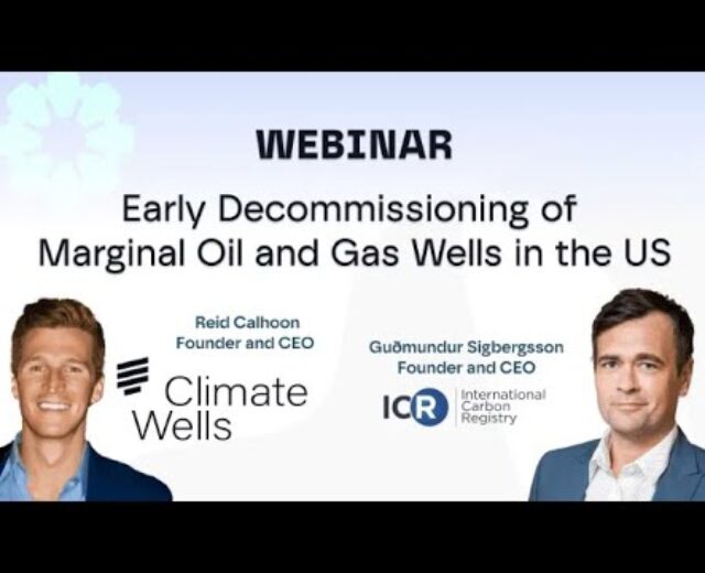 Webinar: Early Decommissioning of Marginal Oil and Gasoline Wells in america. ICR and Local weather Wells