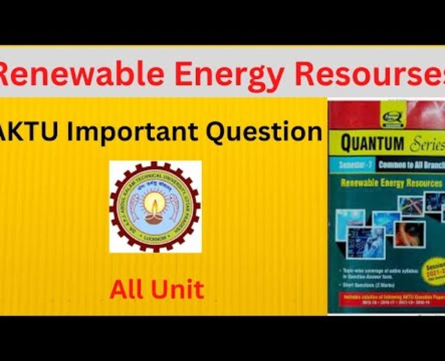 Renewable power assets AKTU all unit essential query|| aktu essential query