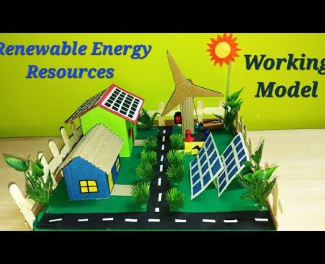 Renewable power assets running style/solar power/windmill running style for college exhibition KC